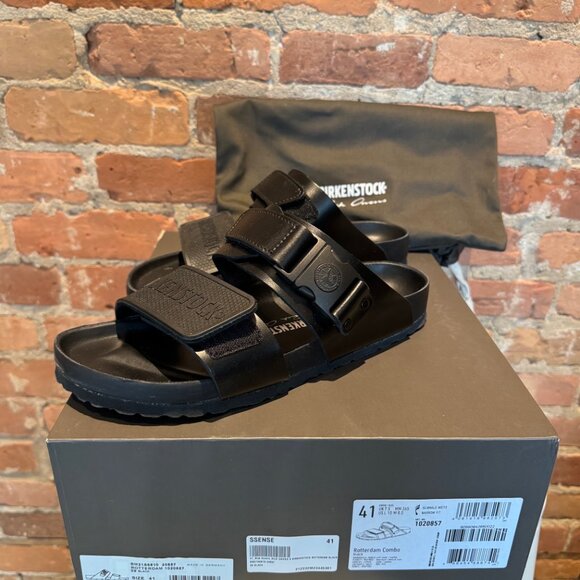 Rick Owens x Birkenstock Rotterdam Combo Sandals – Black (Size 41 / US 8) - Picture 1 of 6